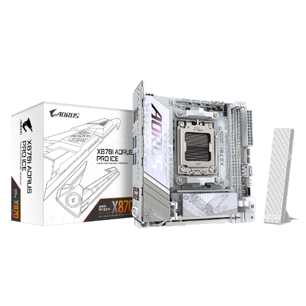לוח אם GIGABYTE X870I AORUS PRO ICE MINI-ITX DDR5 AM5 BT 2.5GBE