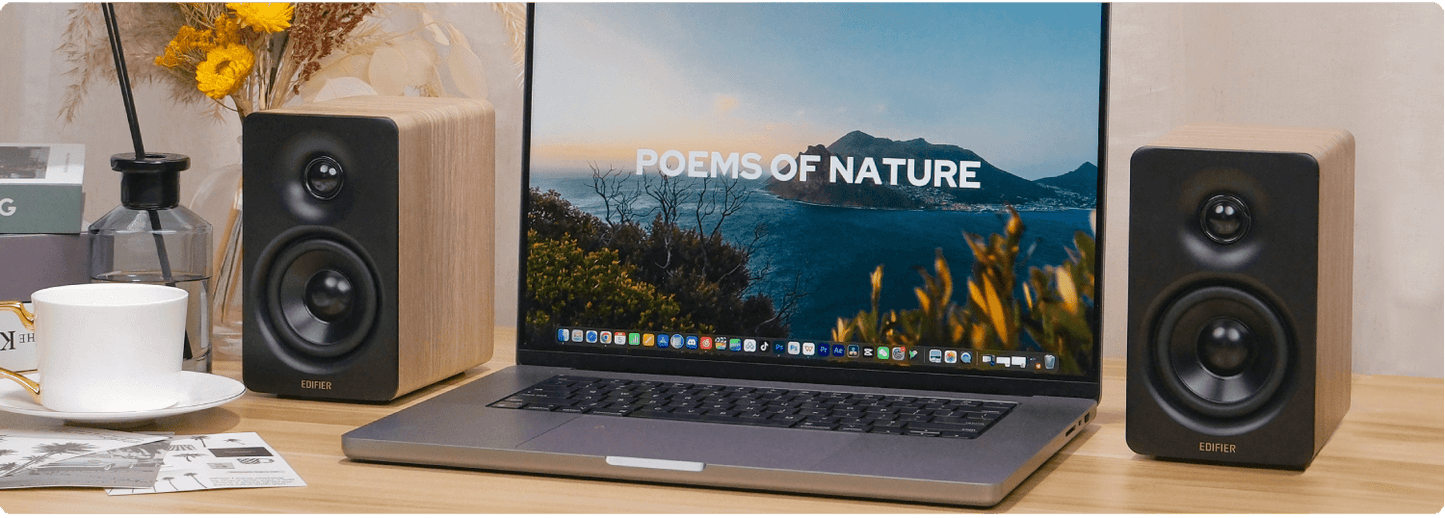 EDIFIER M60 - DT Bluetooth Bookshelf Speaker HiRes (oak)