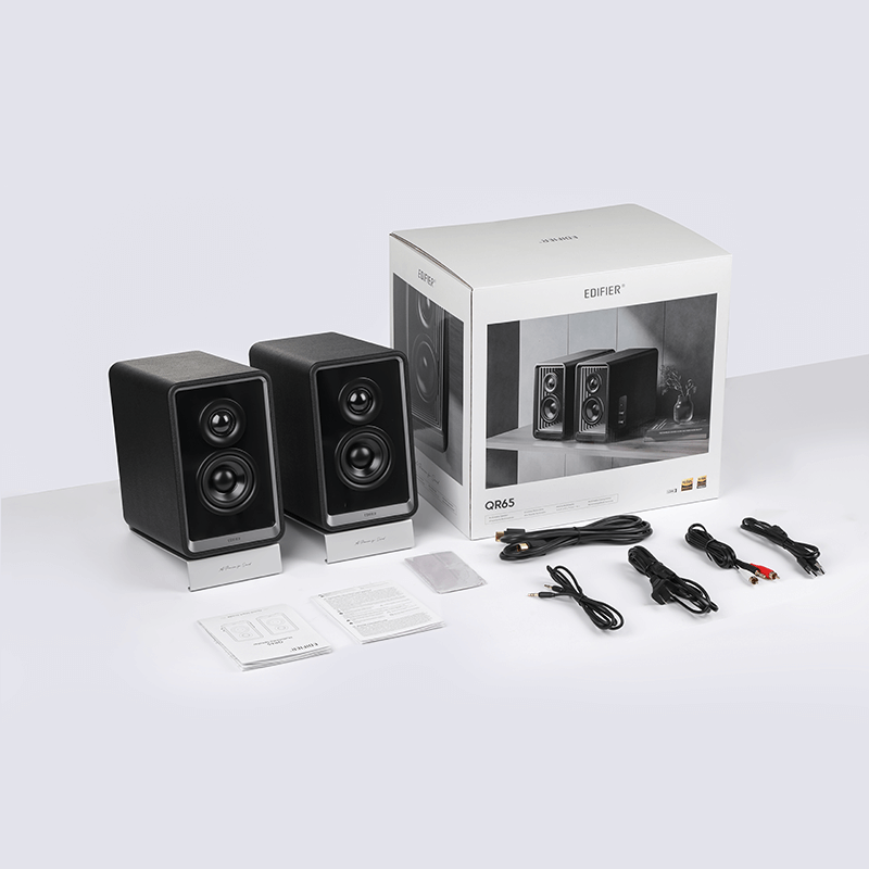 Edifier QR65 Active Monitor Spkr with 65W GaN Chrgr(black)