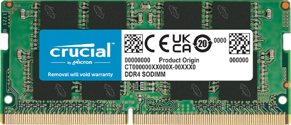 זכרון לנייד Crucial 16GB DDR4 3200Mhz C22 SODIMM