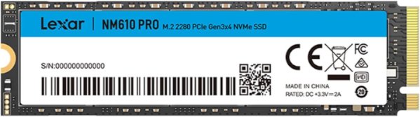 דיסק פנימי LEXAR NM610PRO 500GB NVMe GEN3 2280 read up to 3000MB/