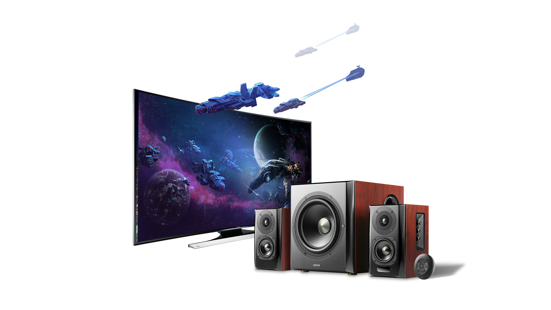 Edifier S350DB - Bookshelf Speaker+Sub 2.1 Speaker(brown)