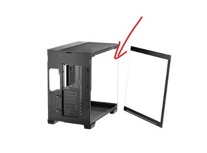 זכוכית קדמית למארז שחור ANTEC C8 BLACK
